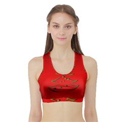 Christmas Sports Bra With Border by BangZart