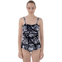 Neurons Brain Cells Brain Structure Twist Front Tankini Set by BangZart