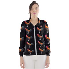 Background Pattern Chicken Fowl Wind Breaker (women) by BangZart