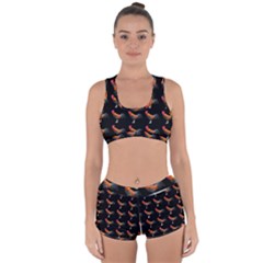 Background Pattern Chicken Fowl Racerback Boyleg Bikini Set by BangZart