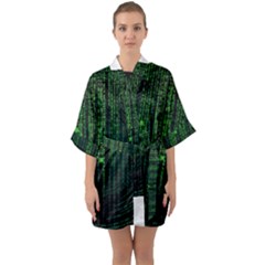 Matrix Communication Software Pc Quarter Sleeve Kimono Robe by BangZart