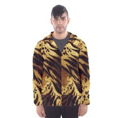 Pattern Tiger Stripes Print Animal Hooded Wind Breaker (men) by BangZart