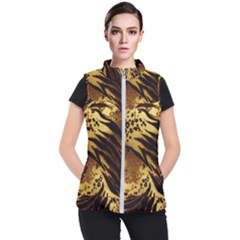 Pattern Tiger Stripes Print Animal Women s Puffer Vest by BangZart