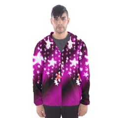 Background Christmas Star Advent Hooded Wind Breaker (men) by BangZart