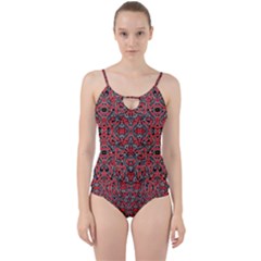 Exotic Intricate Modern Pattern Cut Out Top Tankini Set by dflcprints