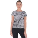 Abstract Background Texture Grey Short Sleeve Sports Top  View1