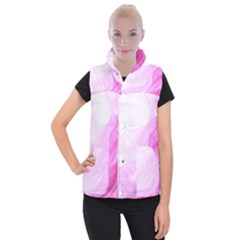 Material Ink Artistic Conception Women s Button Up Puffer Vest by BangZart
