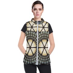 Stained Glass Colorful Glass Women s Puffer Vest by BangZart