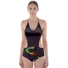 The Fourth Dimension Fractal Cut-out One Piece Swimsuit