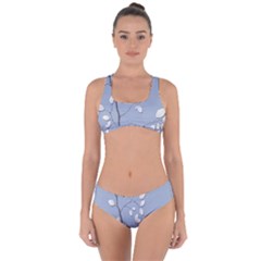 Branch Leaves Branches Plant Criss Cross Bikini Set by BangZart