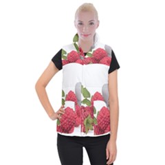 Fruit Healthy Vitamin Vegan Women s Button Up Puffer Vest by BangZart