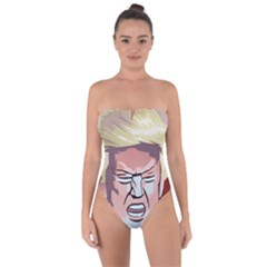 Donald Trump Pop Art President Usa Tie Back One Piece Swimsuit by BangZart