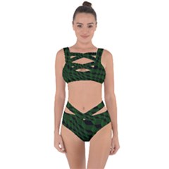 Pattern Dark Texture Background Bandaged Up Bikini Set  by BangZart
