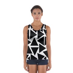 Template Black Triangle Sport Tank Top  by BangZart