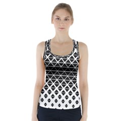 Triangle Pattern Background Racer Back Sports Top by BangZart