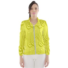 Yellow Oval Ellipse Egg Elliptical Wind Breaker (women) by BangZart