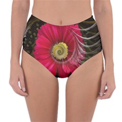 Fantasy Flower Fractal Blossom Reversible High-waist Bikini Bottoms by BangZart