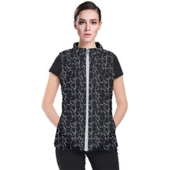 Black And White Textured Pattern Women s Puffer Vest by dflcprints