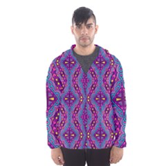 Aztec Purple Pattern Hooded Wind Breaker (men) by Bigfootshirtshop