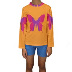 Butterfly Wings Insect Nature Kids  Long Sleeve Swimwear by Celenk