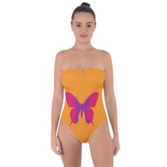 Butterfly Wings Insect Nature Tie Back One Piece Swimsuit by Celenk