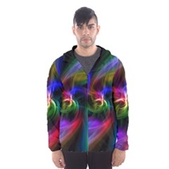 Peacock Bird Animal Feather Hooded Wind Breaker (men) by Celenk