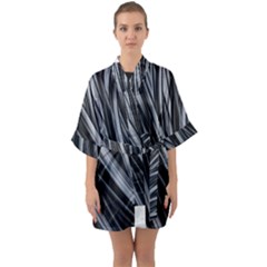Fractal Mathematics Abstract Quarter Sleeve Kimono Robe by Celenk