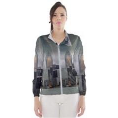 Tornado Storm Lightning Skyline Wind Breaker (women) by Celenk