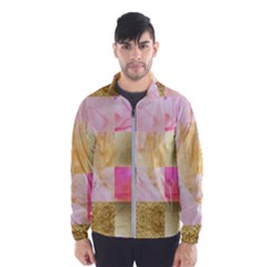 Collage Gold And Pink Wind Breaker (men) by NouveauDesign