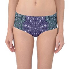 Star And Flower Mandala In Wonderful Colors Mid-waist Bikini Bottoms by pepitasart