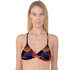 Geometric Swirls Reversible Tri Bikini Top by Celenk