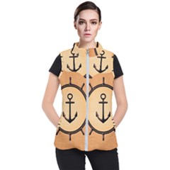 Nautical Anchor Marine Ocean Sea Women s Puffer Vest by Celenk