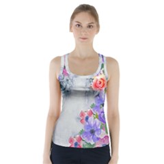 Flower Girl Racer Back Sports Top by NouveauDesign