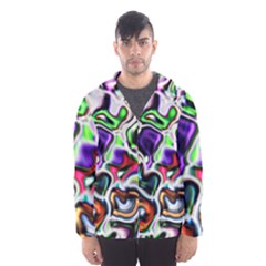 Background Texture Pattern Hooded Wind Breaker (men) by Celenk