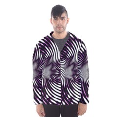 Background Texture Pattern Hooded Wind Breaker (men) by Celenk