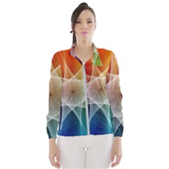 Abstract Star Pattern Structure Wind Breaker (women) by Celenk