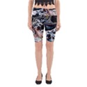 Abstract Flow River Black Yoga Cropped Leggings View1