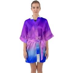 Background Art Abstract Watercolor Quarter Sleeve Kimono Robe by Celenk