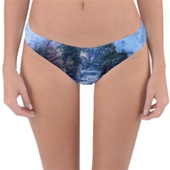 River Water Art Abstract Stones Reversible Hipster Bikini Bottoms by Celenk
