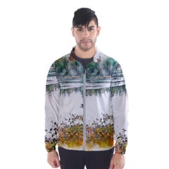 River Water Art Abstract Stones Wind Breaker (men) by Celenk