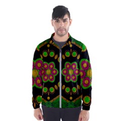 Magic Of Life A Orchid Mandala So Bright Wind Breaker (men) by pepitasart