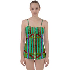 Gift Wrappers For Body And Soul In  A Rainbow Mind Babydoll Tankini Set by pepitasart