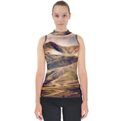 Iceland Mountains Sky Clouds Shell Top by Celenk