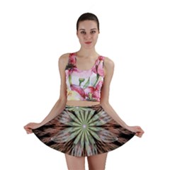 Fractal Floral Fantasy Flower Mini Skirt by Celenk