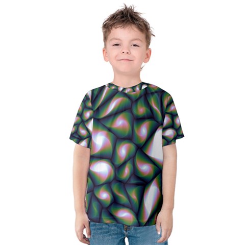 Fuzzy Abstract Art Urban Fragments Kids  Cotton Tee by Celenk