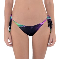 Fractals Spirals Black Colorful Reversible Bikini Bottom by Celenk
