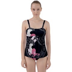 Scorpio Girl Twist Front Tankini Set by Valentinaart