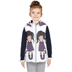 Dolly Girl In Purple Kid s Puffer Vest by Valentinaart