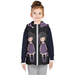 Dolly Girl In Purple Kid s Puffer Vest by Valentinaart