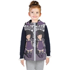 Dolly Girl In Purple Kid s Puffer Vest by Valentinaart